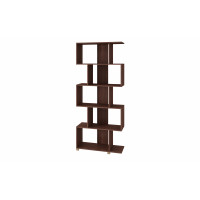 Manhattan Comfort 18AMC164 Petrolina Z- Shelf  with  5 shelves in Nut Brown